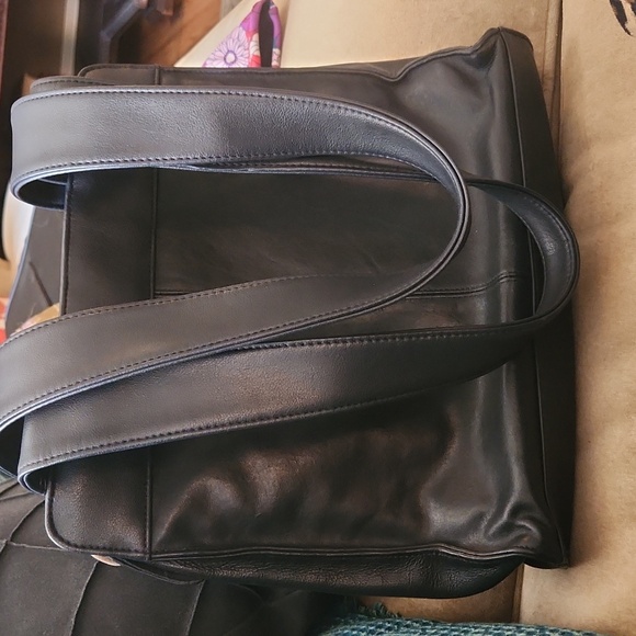 Medium shoulder bag Navy Cowhide leather - Picture 3 of 7